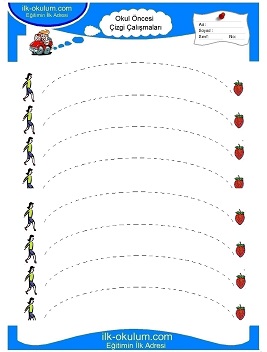 Çocuklar İçin Çizgi Çalışma Sayfaları 